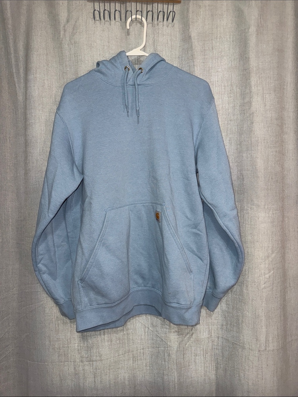 Carhartt Men’s K288 Loose Fit Midweight Pullover Hoodie Light Blue Pastel